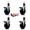 Service Caster 5'' Soft Rubber Swivel 1-5/8'' Expanding Stem Caster Set with Brake, 4PK SCC-EX20S514-SRS-PLB-158-4 - alternate 3